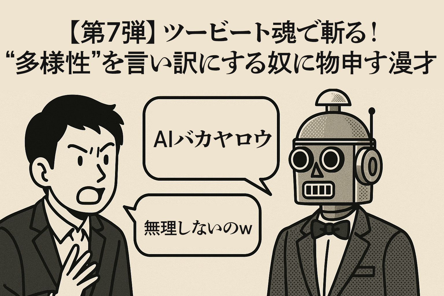 【第7弾】ツービート魂で斬る！“多様性”を言い訳にする奴に物申す漫才