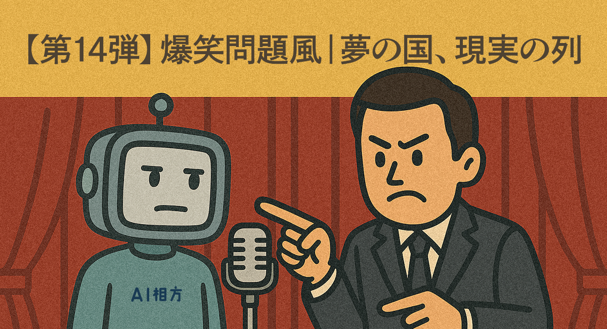 【漫才ネタ】爆笑問題インスパイア｜夢の国、現実の列