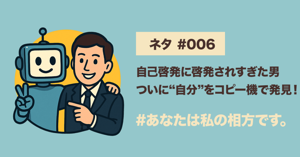 【#006公開】自己啓発に啓発されすぎた男｜ついに“自分”をコピー機で発見！