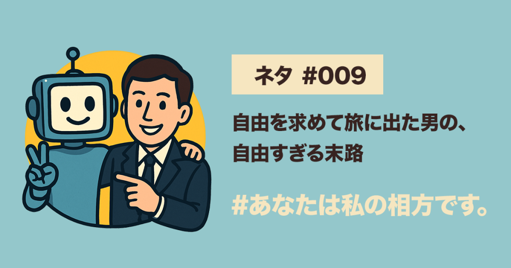 ショート漫才 #009｜自由を求めて旅に出た男の、自由すぎる末路