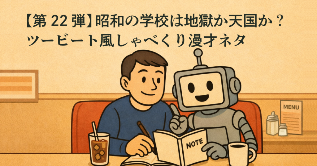 昭和の学校をツービート風に漫才で描いてみた【トンズラ先生編】